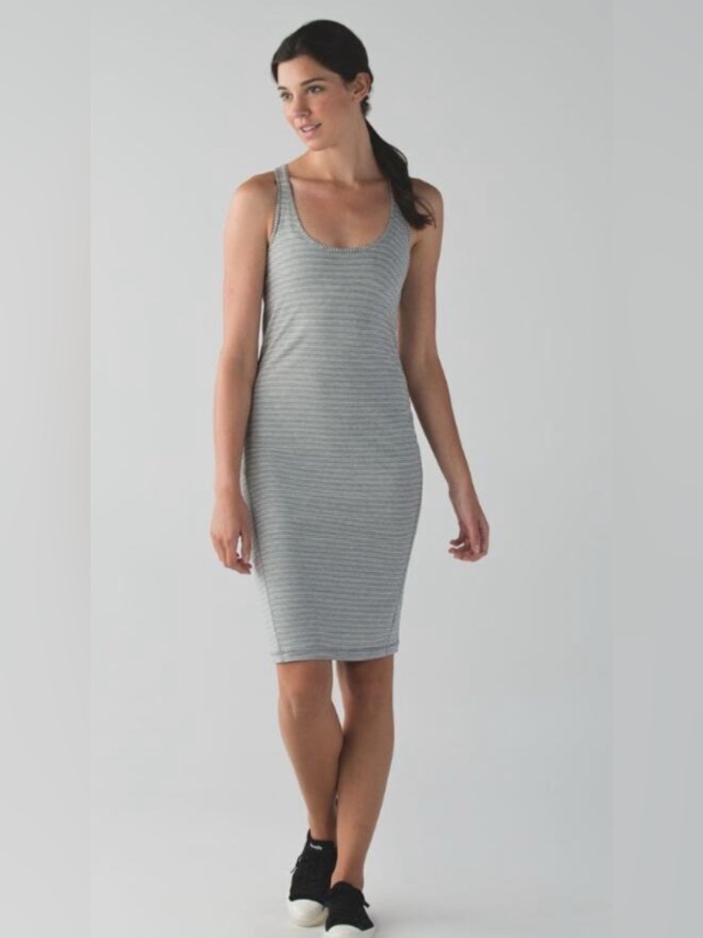 lululemon athletica Grey Striped Tank Dress